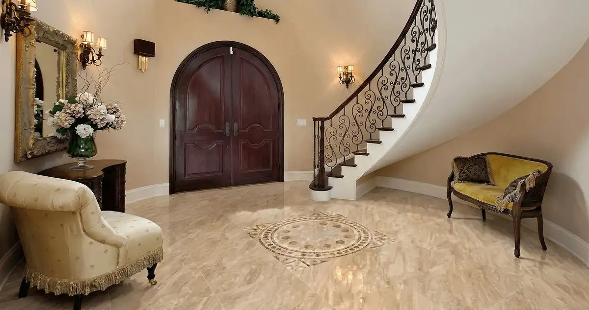Entrance hall with professionally installed ceramic tile flooring in Oakland CA